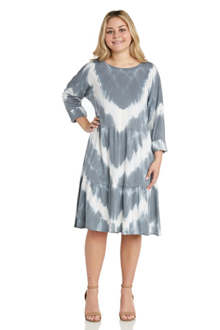 Long Sleeve Tye Dye Dress